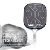 Malice Raw Carbon Fiber Open Throat Pickleball Paddle