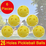 Indoor Pickleball Balls (6-Pack) USAPA Approved - Pickleball Clearance