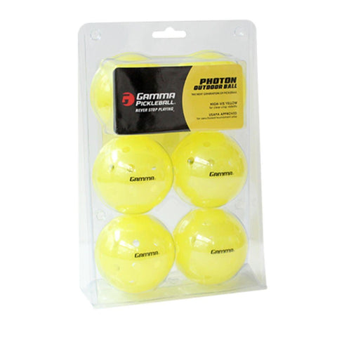 GAMMA Photon Outdoor Pickleballs (6-Pack) - Pickleball Clearance