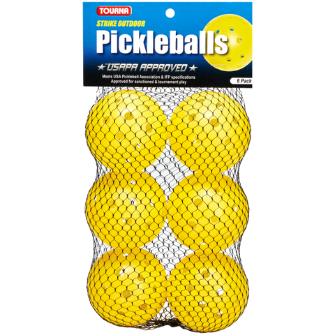 TOURNA Strike Outdoor Pickleballs (6-Pack)